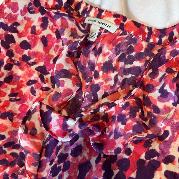 Pink and Purple silky Banana Republic Blouse - Picture 2 of 2